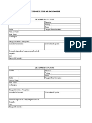 Detail Contoh Disposisi Surat Nomer 30