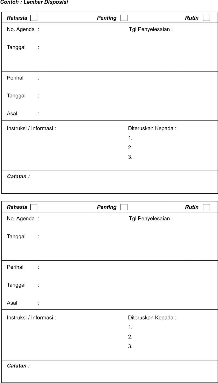 Detail Contoh Disposisi Surat Nomer 37