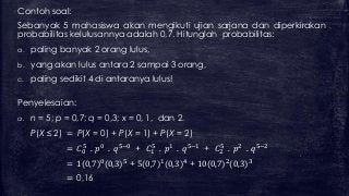 Detail Contoh Distribusi Binomial Nomer 10