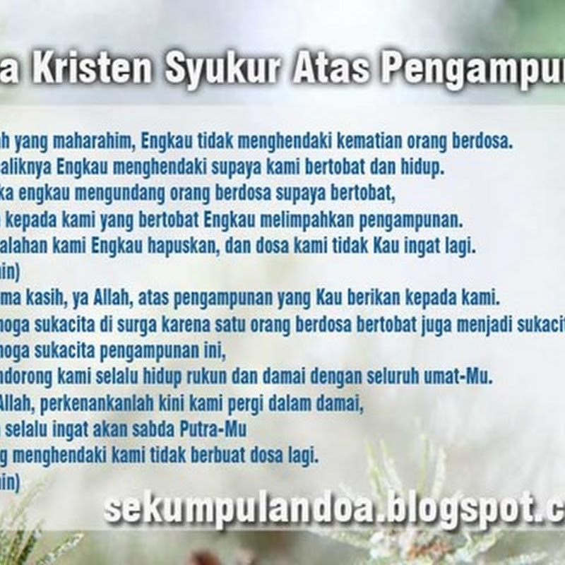 Detail Contoh Doa Pengakuan Dosa Nomer 11