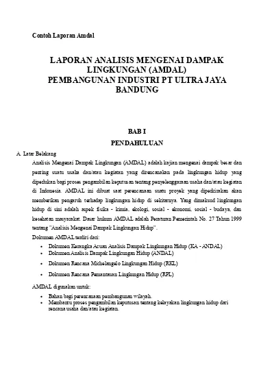 Detail Contoh Dokumen Amdal Perusahaan Nomer 13