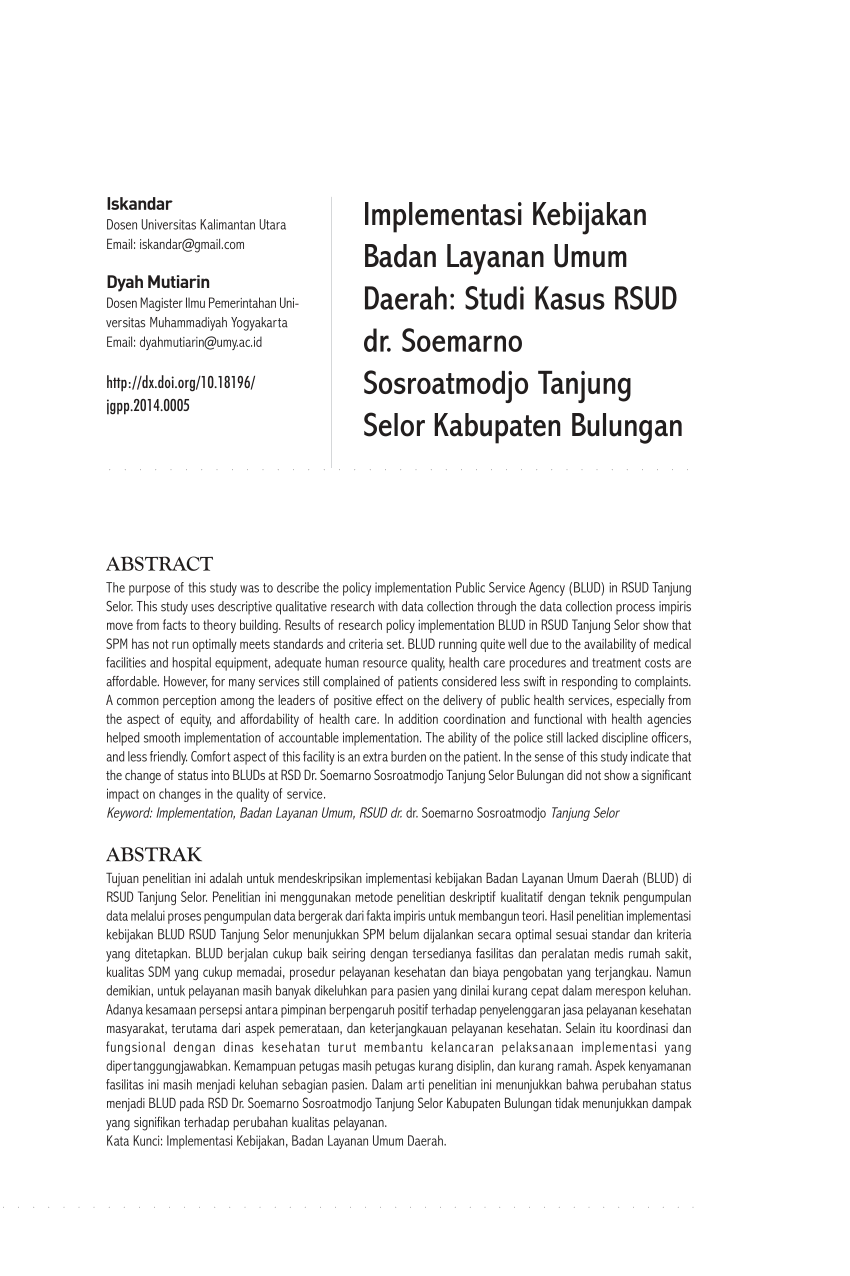 Detail Contoh Dokumen Tata Kelola Blud Rumah Sakit Nomer 43