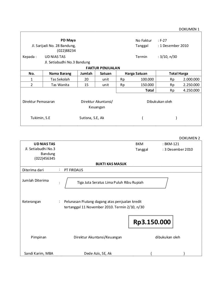 Detail Contoh Dokumen Transaksi Nomer 16