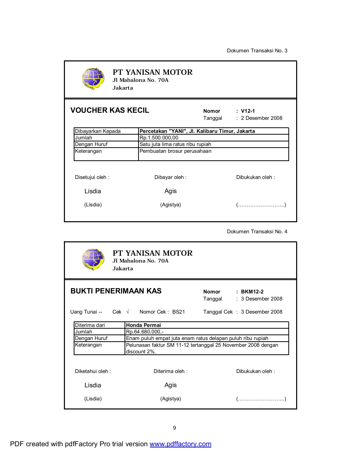 Detail Contoh Dokumen Transaksi Nomer 30