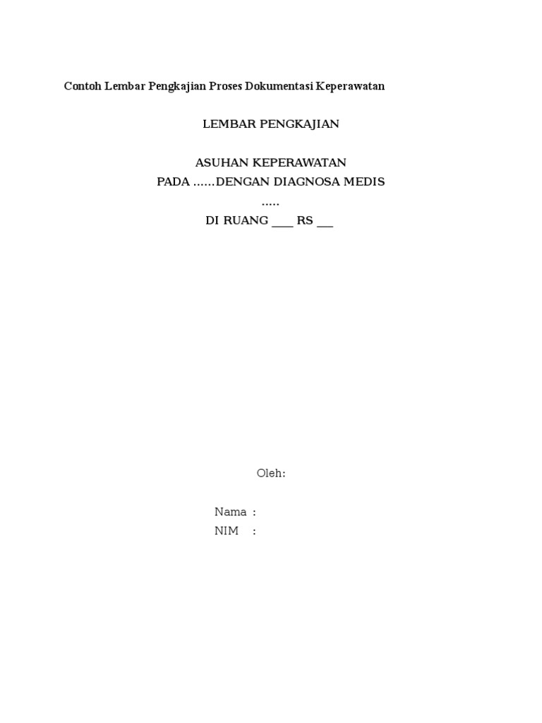 Detail Contoh Dokumentasi Keperawatan Nomer 13