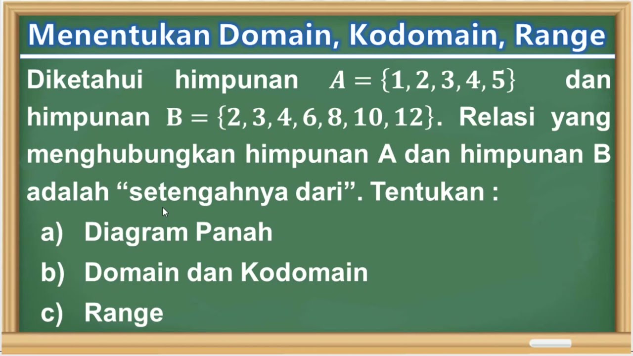 Detail Contoh Domain Kodomain Dan Range Nomer 43