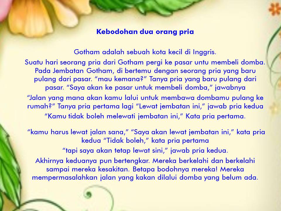 Detail Contoh Dongeng Singkat Nomer 23