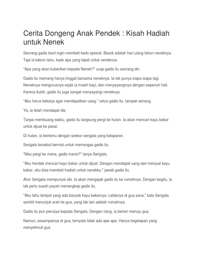 Detail Contoh Dongeng Singkat Nomer 52