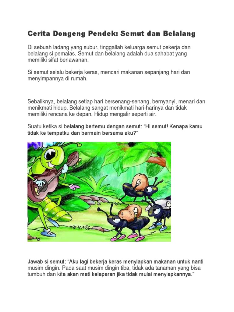 Detail Contoh Dongeng Singkat Nomer 55