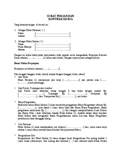 Detail Contoh Draft Kontrak Nomer 48