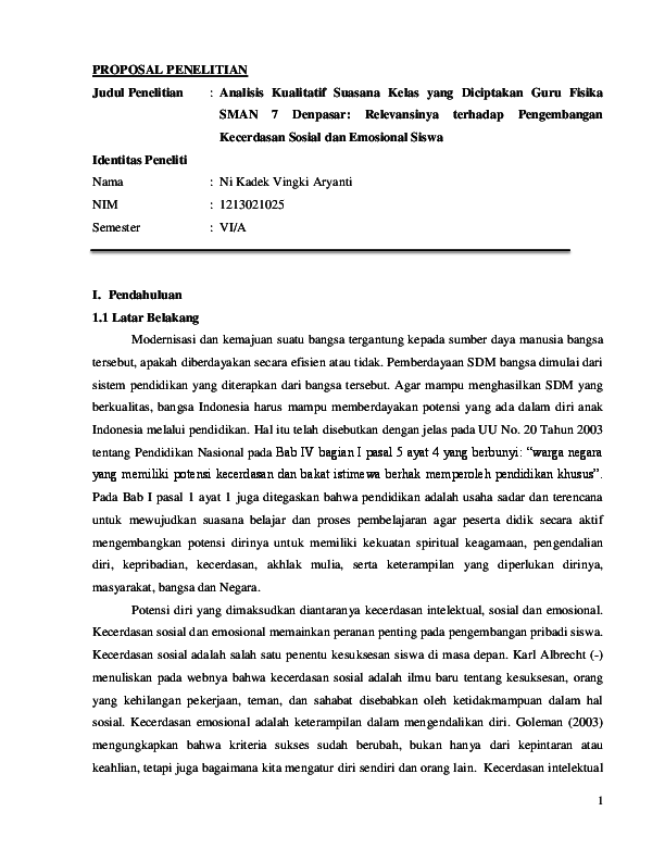 Contoh Draft Proposal - KibrisPDR