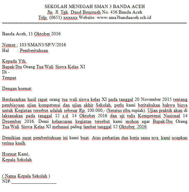 Detail Contoh Draft Surat Nomer 18
