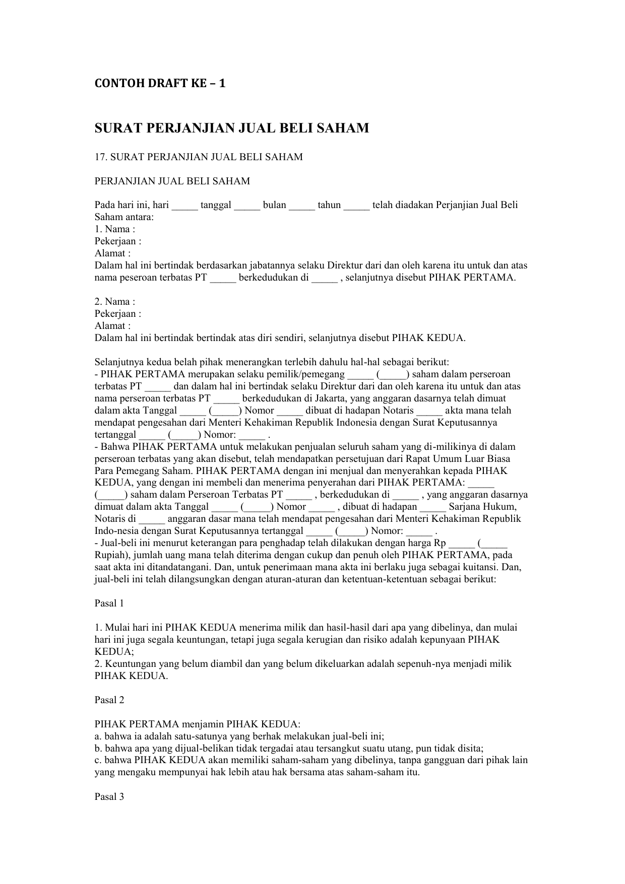 Detail Contoh Draft Surat Nomer 22