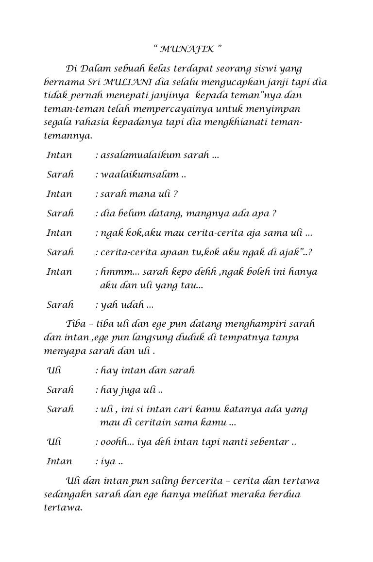 Detail Contoh Drama Pendek Nomer 4