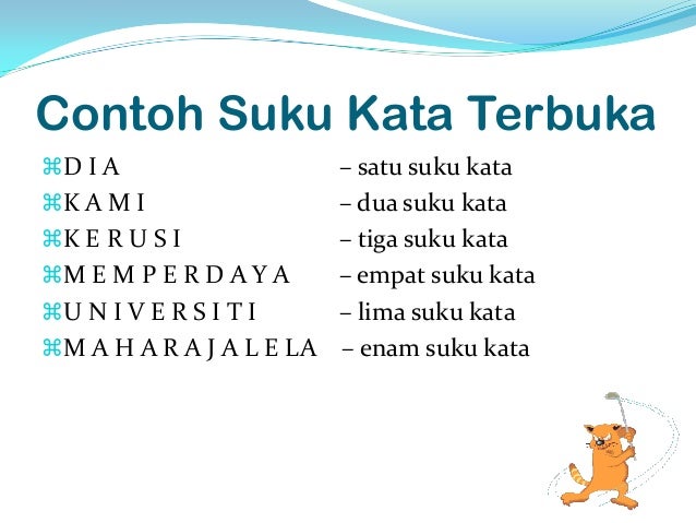 Detail Contoh Dua Suku Kata Nomer 13