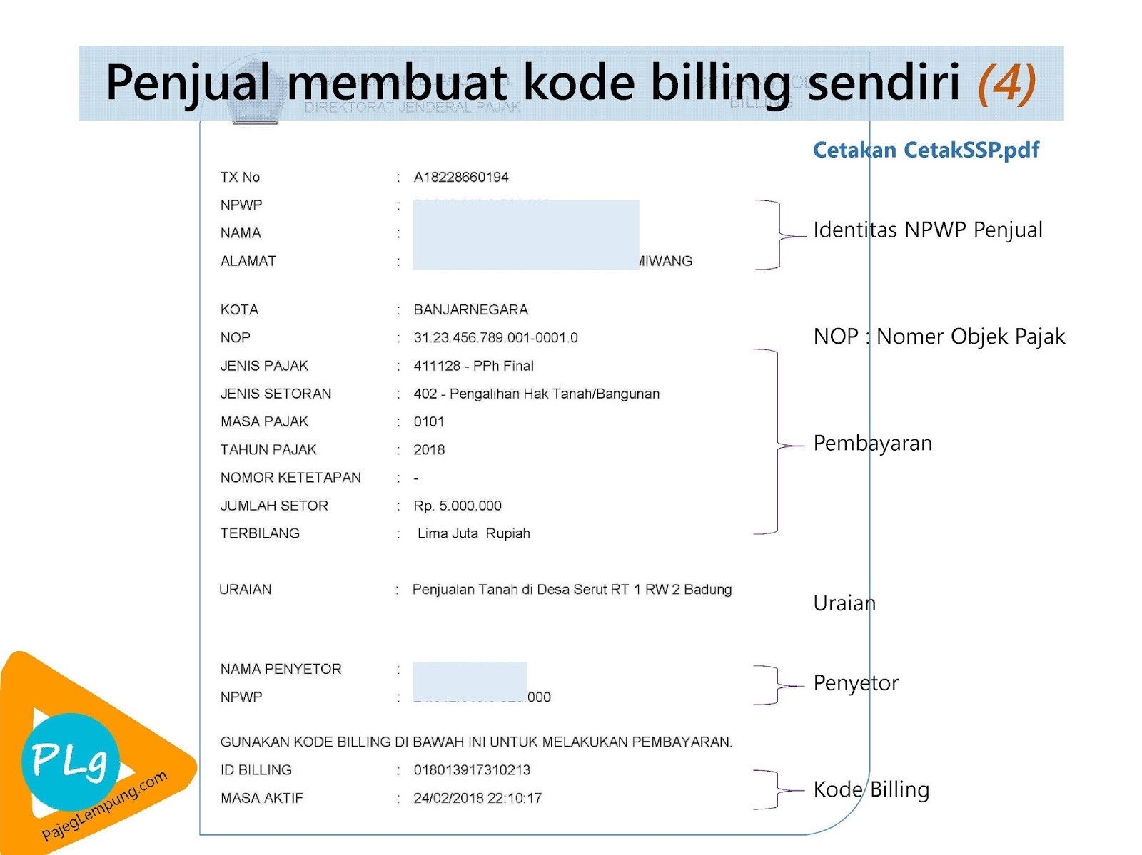 Detail Contoh E Billing Nomer 23