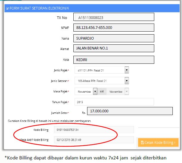 Detail Contoh E Billing Nomer 4