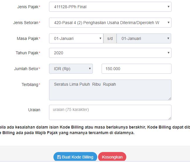 Detail Contoh E Billing Nomer 10