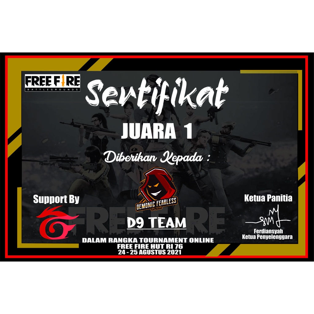 Detail Contoh E Sertifikat Free Fire Koleksi Nomer 31