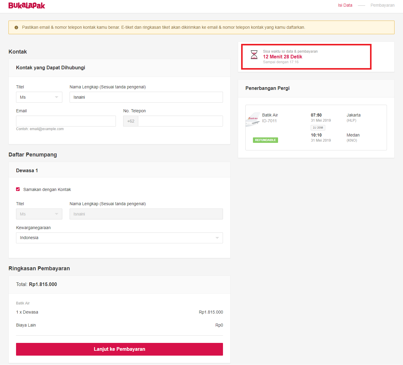 Detail Contoh E Tiket Pesawat Nomer 36