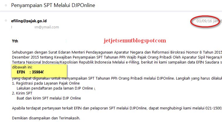 Detail Contoh Efin Npwp Nomer 22
