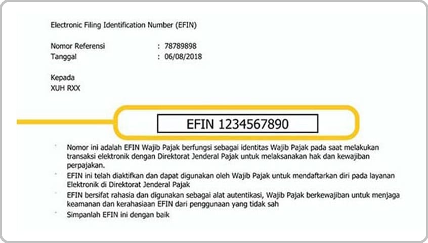 Contoh Efin Pajak - KibrisPDR