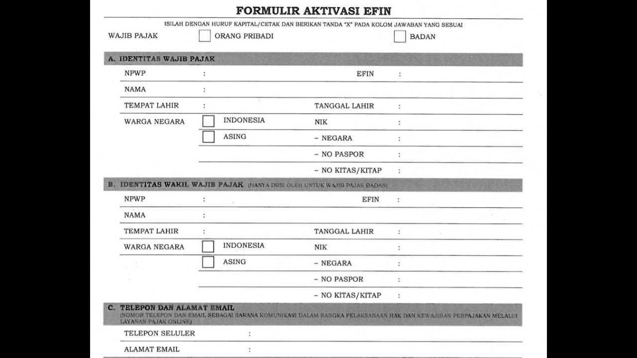 Detail Contoh Efin Pajak Nomer 42