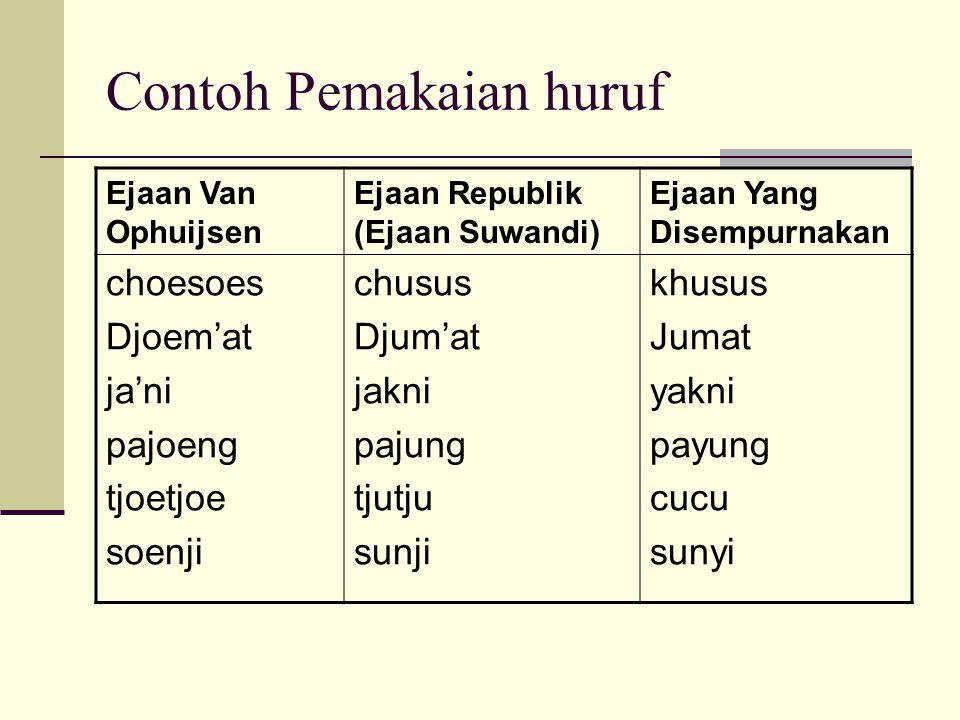 Detail Contoh Ejaan Soewandi Nomer 4