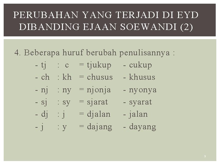 Detail Contoh Ejaan Soewandi Nomer 30