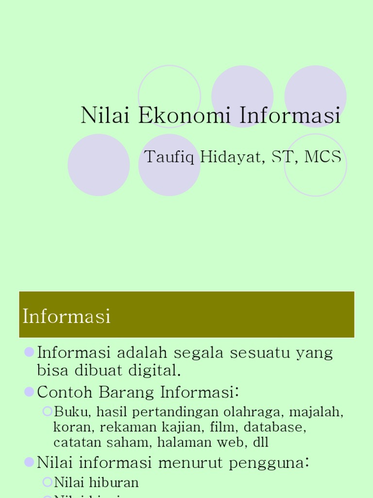 Detail Contoh Ekonomi Informasi Nomer 5