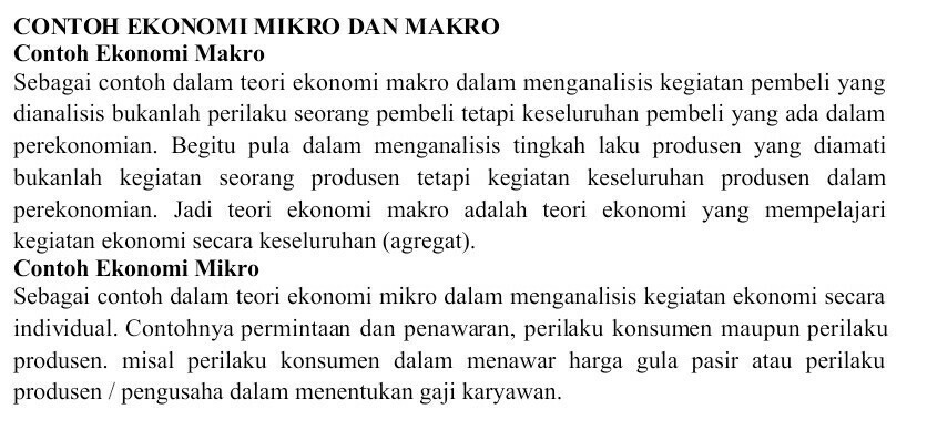 Detail Contoh Ekonomi Makro Dan Mikro Nomer 16
