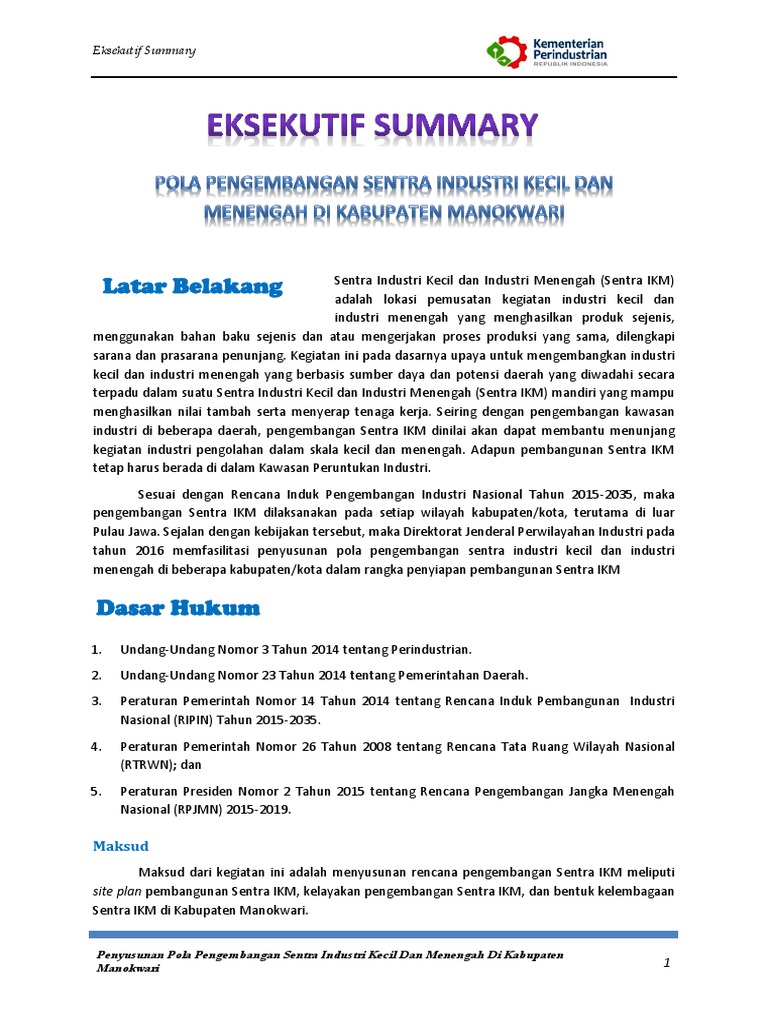 Detail Contoh Eksekutif Summary Nomer 16