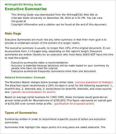 Detail Contoh Eksekutif Summary Nomer 46