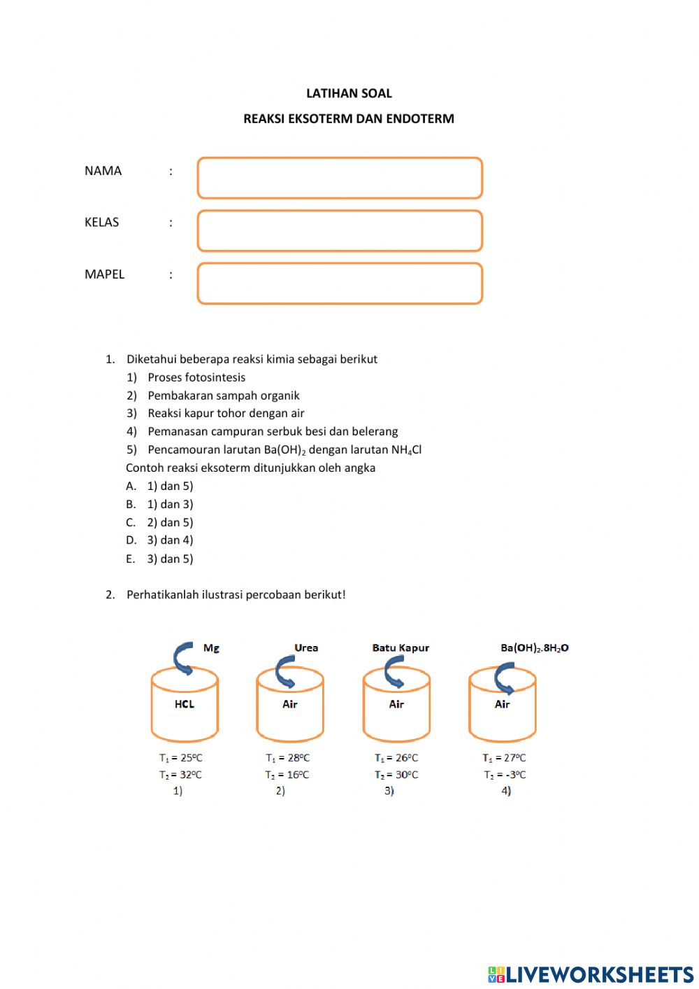 Detail Contoh Eksoterm Dan Endoterm Nomer 42