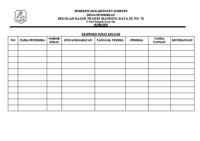 Detail Contoh Ekspedisi Surat Keluar Nomer 32