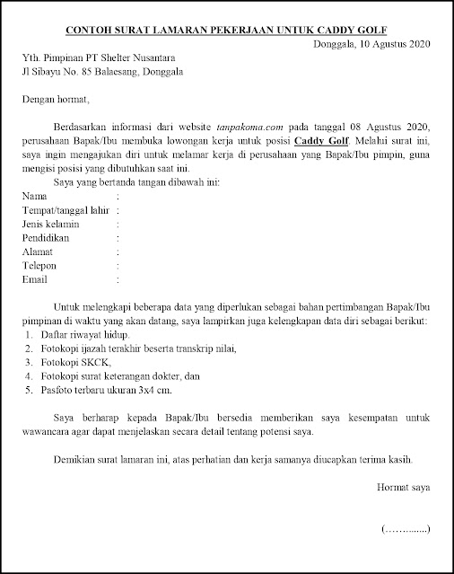 Detail Contoh Email Melamar Kerja Nomer 49