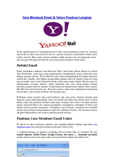 Detail Contoh Email Yahoo Nomer 41