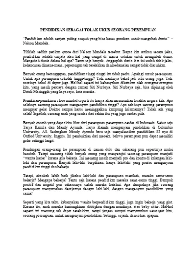 Detail Contoh Esai Pendidikan Nomer 19