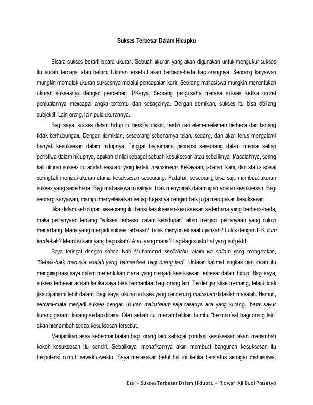 Detail Contoh Essay Argumentatif Nomer 30