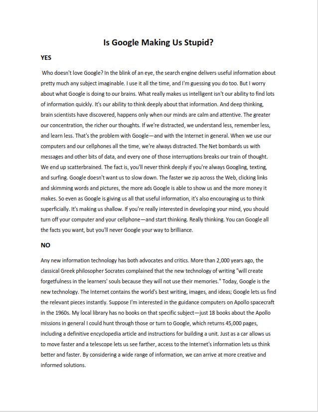 Detail Contoh Essay Argumentatif Nomer 40