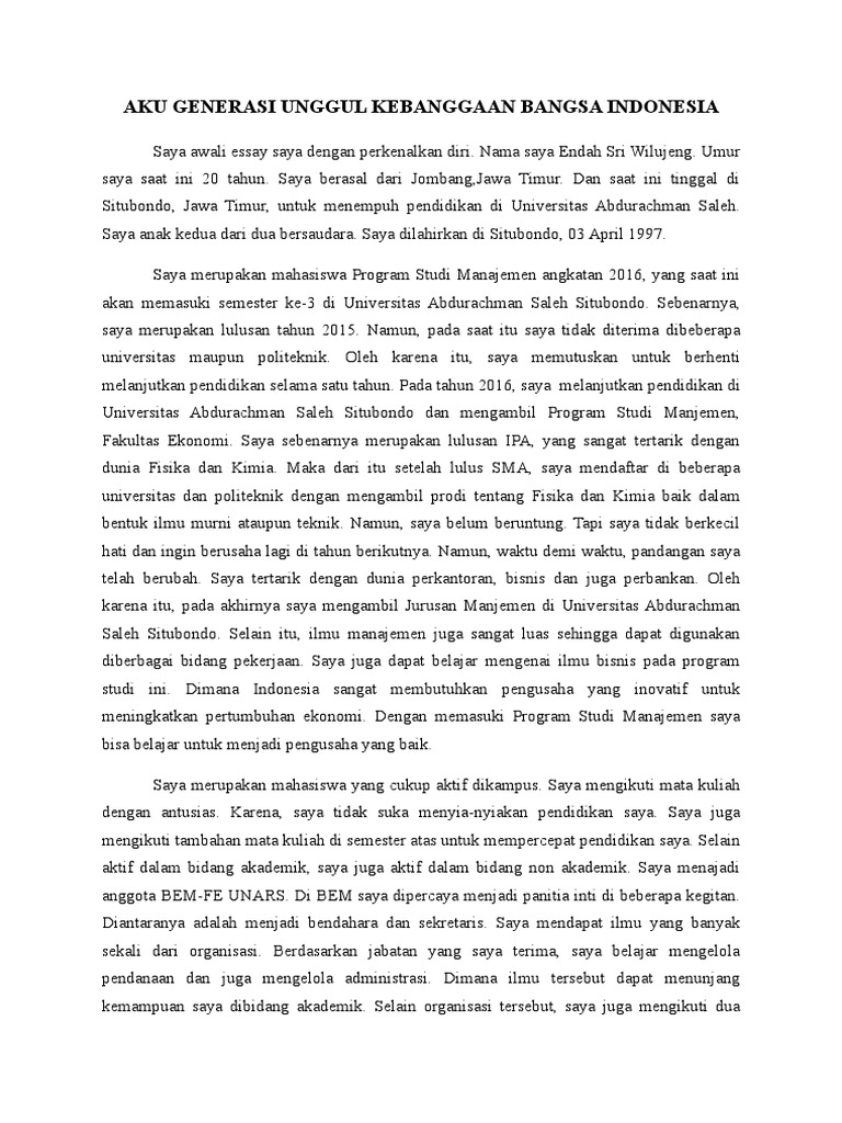 Detail Contoh Essay Beasiswa Unggulan Nomer 6