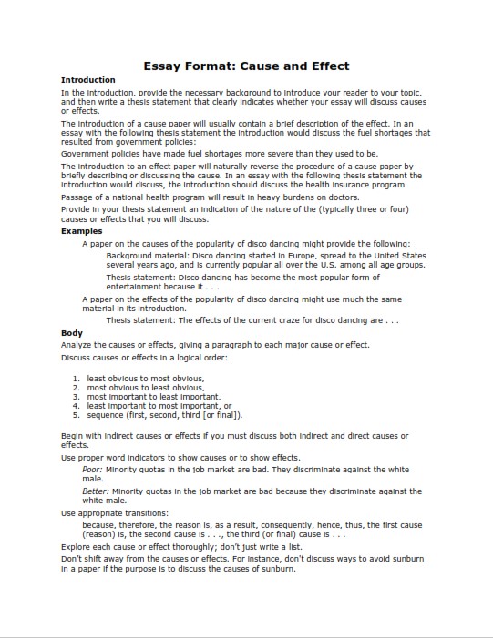 Detail Contoh Essay Cause And Effect Nomer 26