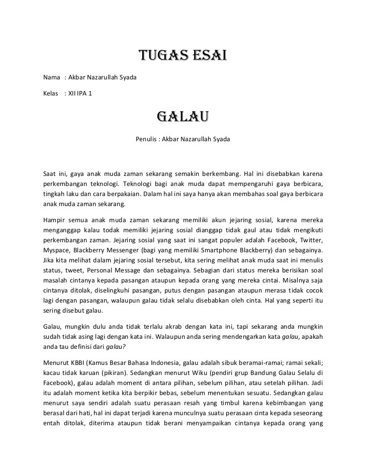 Detail Contoh Essay Yang Baik Dan Benar Nomer 33