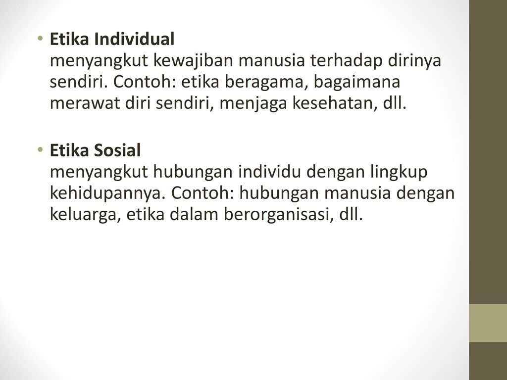 Contoh Etika Individual - KibrisPDR