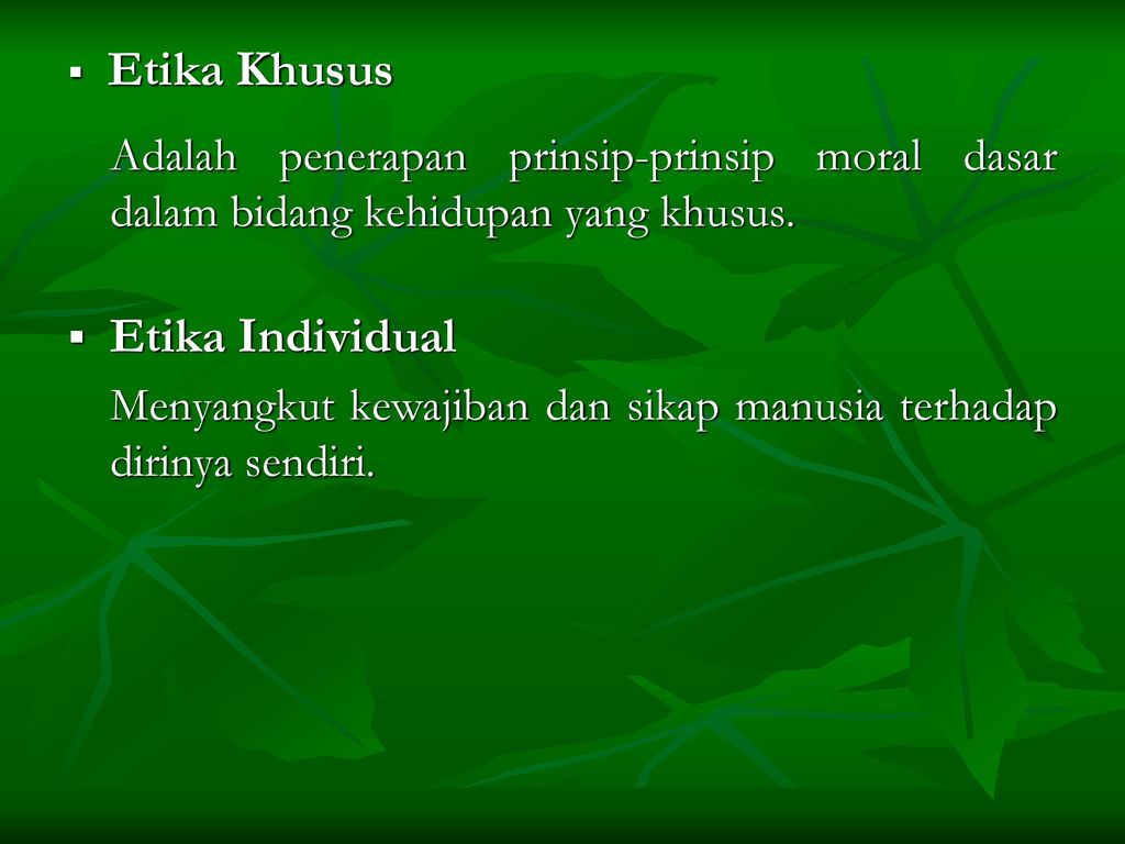 Detail Contoh Etika Individual Nomer 2