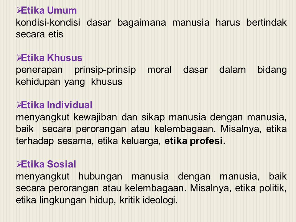 Detail Contoh Etika Individual Nomer 10