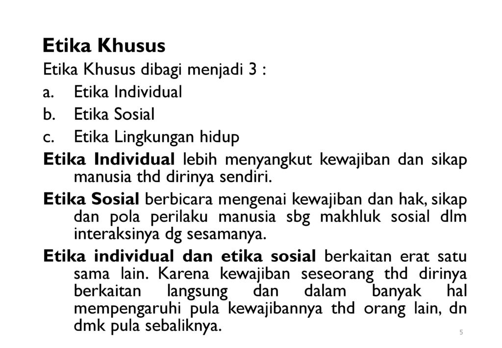 Detail Contoh Etika Individual Nomer 11