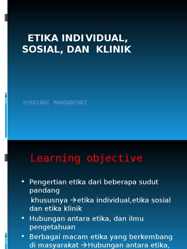 Detail Contoh Etika Individual Nomer 3