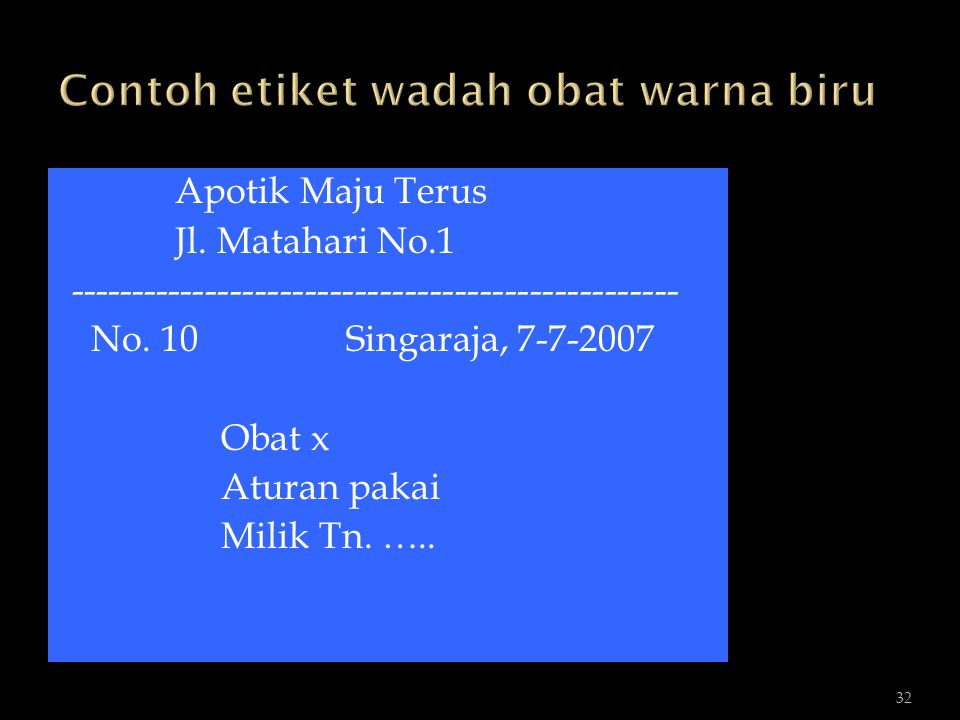 Detail Contoh Etiket Biru Nomer 21