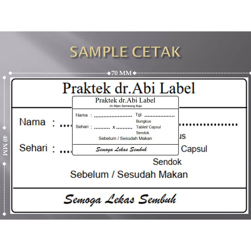 Detail contoh etiket obat koleksi nomer 20
